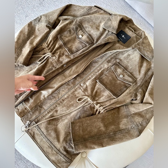 7 For All Mankind Suede Jacket - Picture 1 of 6